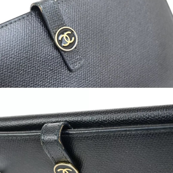 CHANEL Caviar Leather CoCo Button Snap/Flap Wallet - Picture 9 of 15